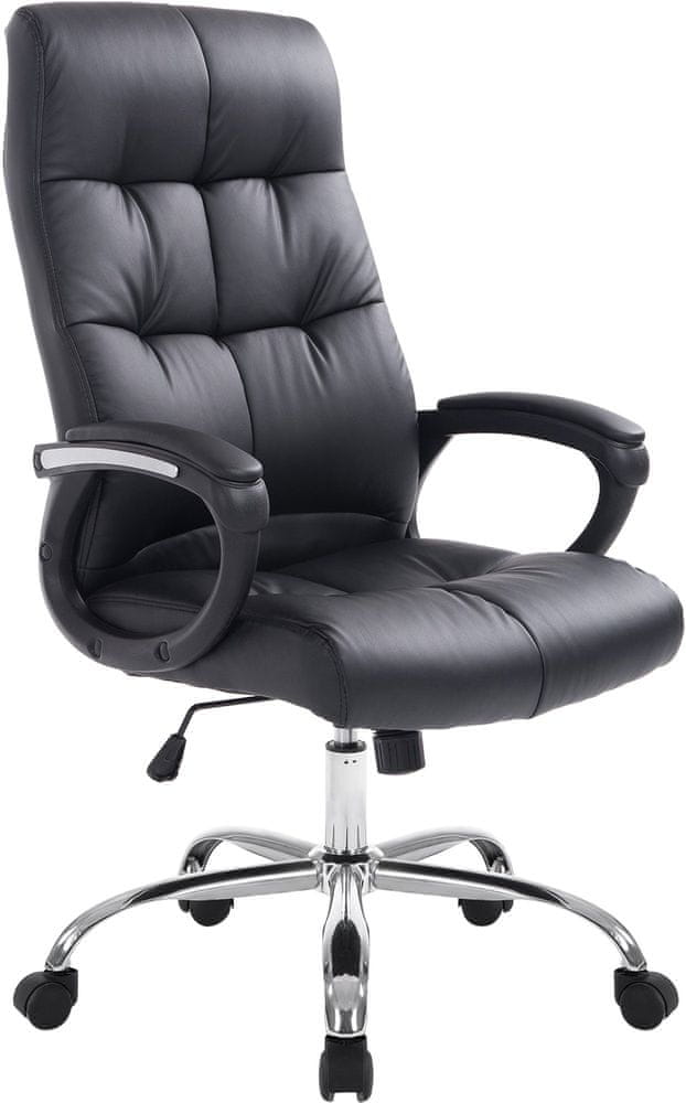 BHM Germany Kancelárska stolička Poseidon, syntetická koža, čierna